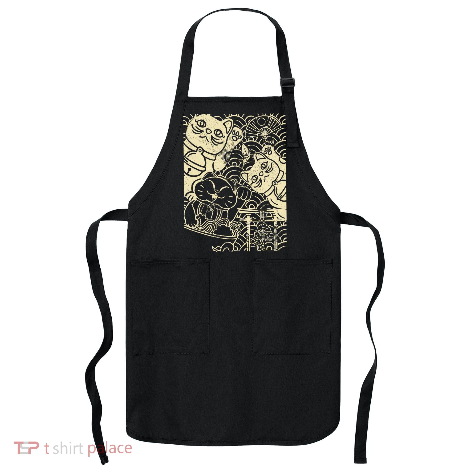Lucky Cat Maneki Neko Japanese Good Luck Japan Life Apron