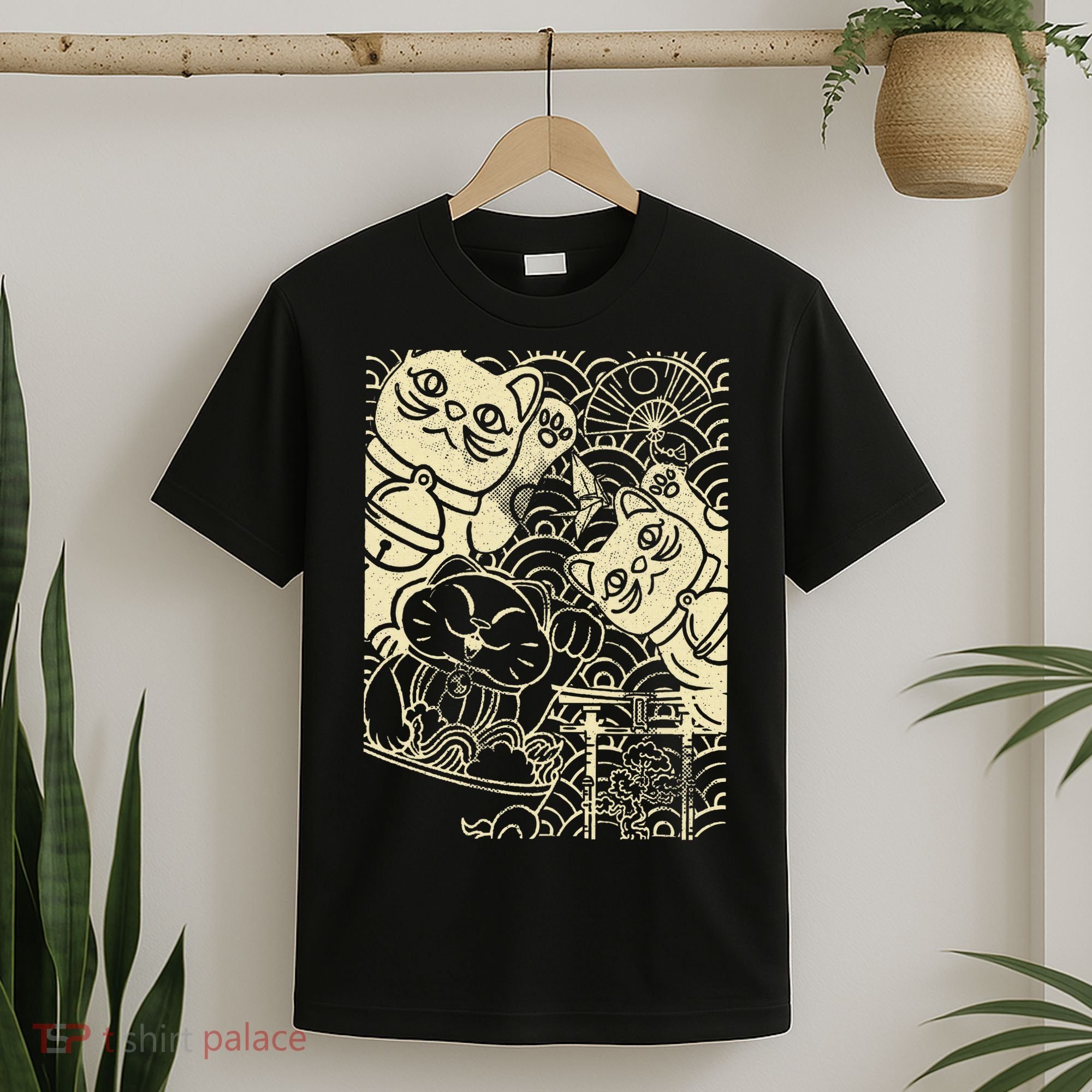 Lucky Cat Maneki Neko Japanese Good Luck Japan Life T-Shirt