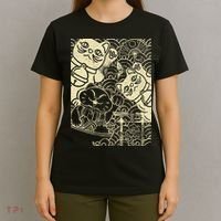 Lucky Cat Maneki Neko Japanese Good Luck Japan Life T-Shirt thumb 4