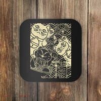 Lucky Cat Maneki Neko Japanese Good Luck Japan Life Coaster thumb 0
