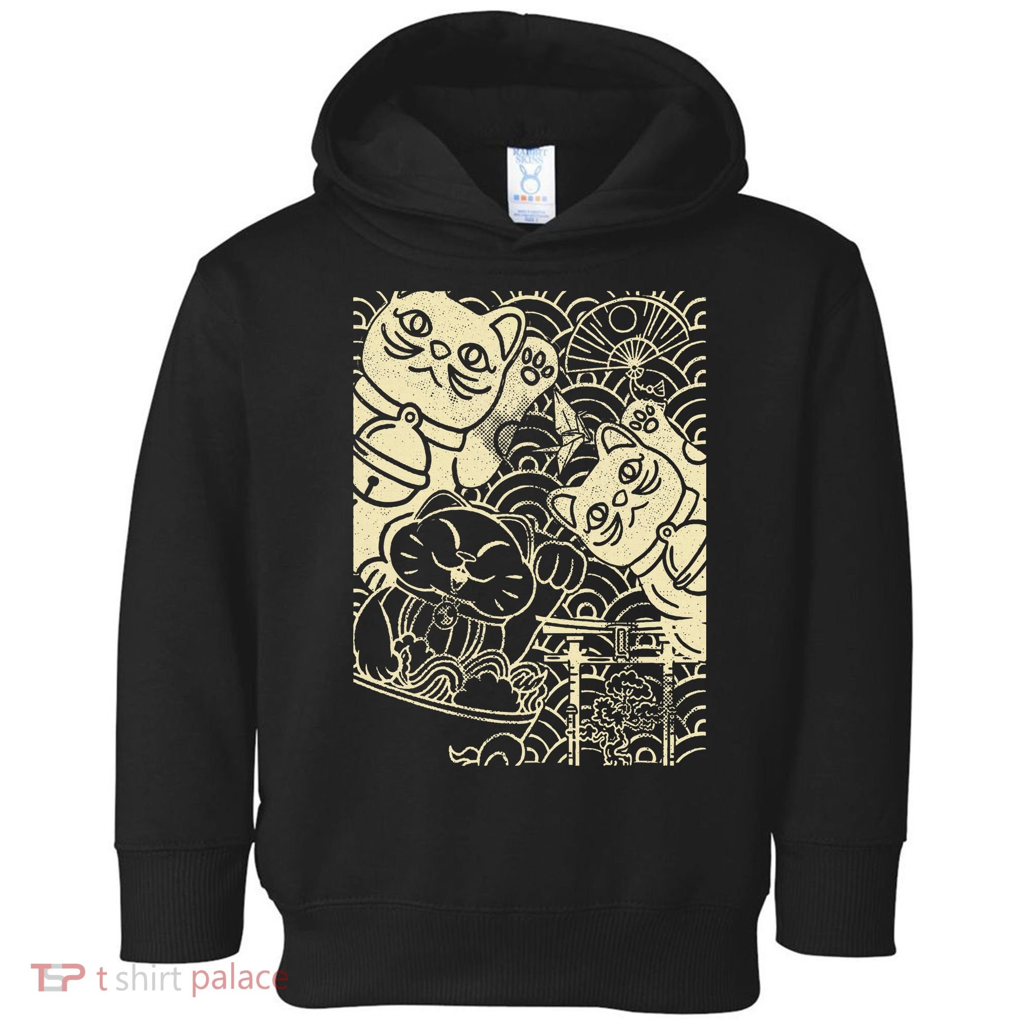 Lucky Cat Maneki Neko Japanese Good Luck Japan Life Toddler Hoodie