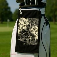 Lucky Cat Maneki Neko Japanese Good Luck Japan Life Golf Towel thumb 2