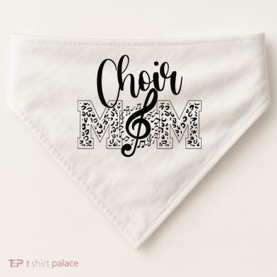 Leopard Choir Mom Choir Mama Choir Mom Gift USA-Made Doggie Bandana