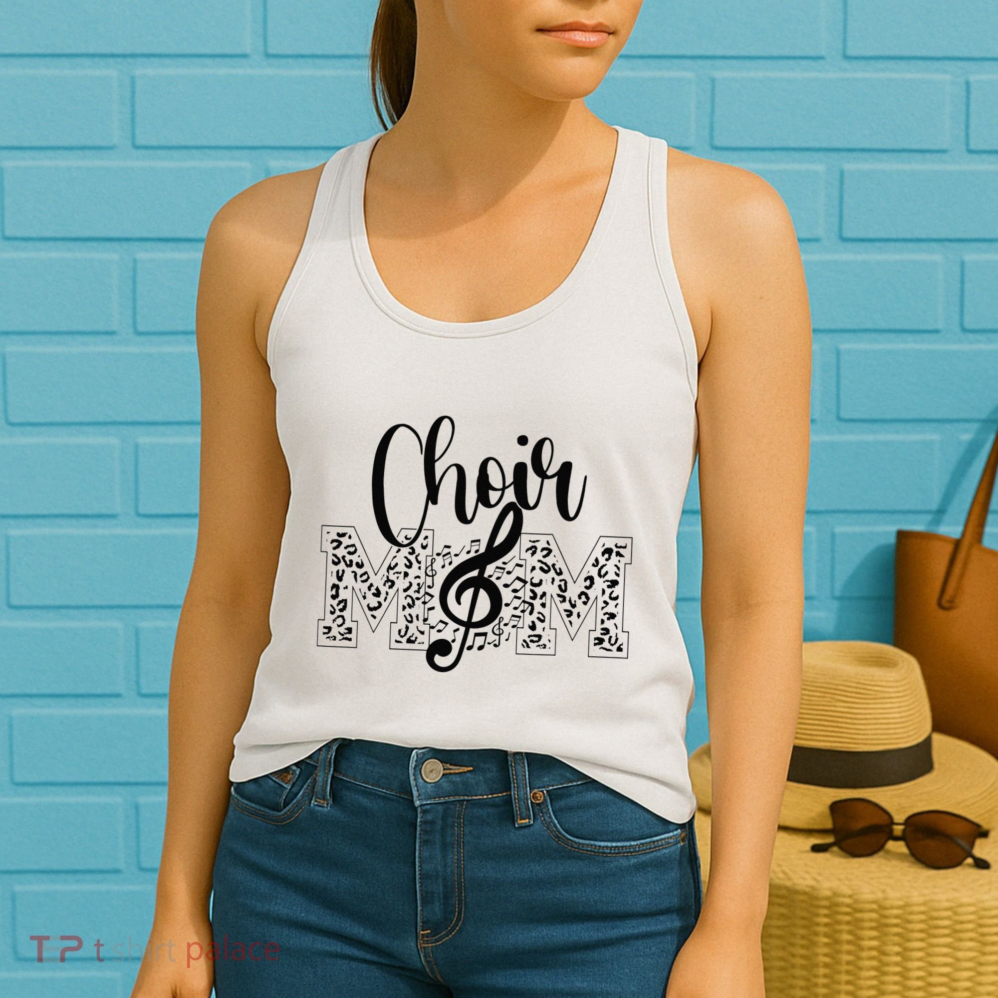 Leopard Choir Mom Choir Mama Choir Mom Gift Women's Tank Top