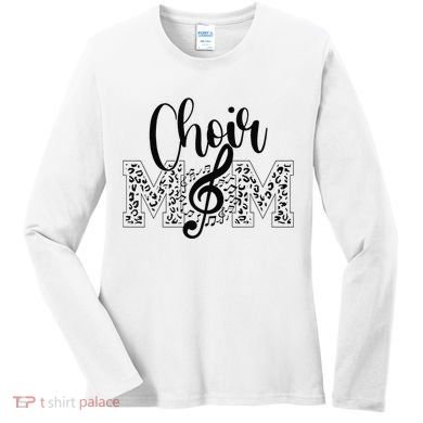 Leopard Choir Mom Choir Mama Choir Mom Gift Women's Long Sleeve Shirt
