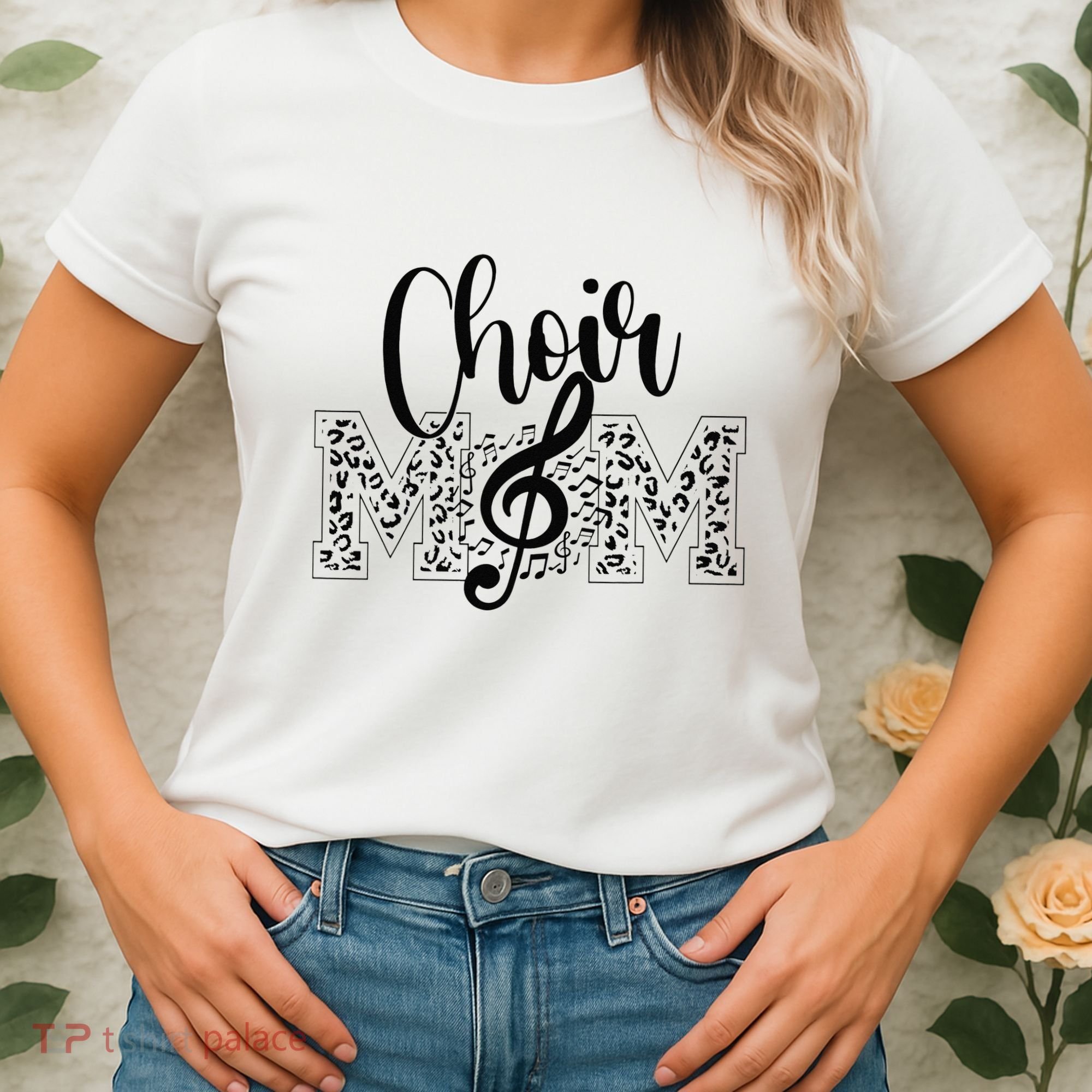 Leopard Choir Mom Choir Mama Choir Mom Gift Women's T-Shirt