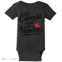 Le Canada Nest Pas A Vendre Canada Is Not For Sale Baby Bodysuit thumb 0