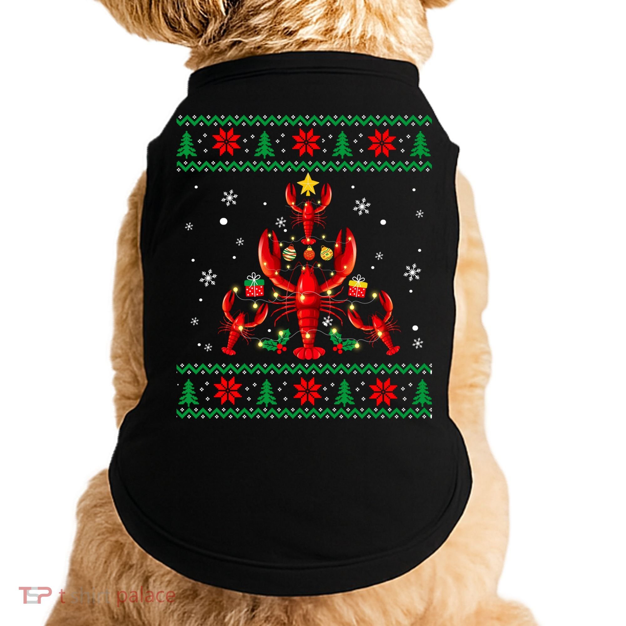 Lobster Christmas Ornat Tree Funny Xmas Gift Ugly Sweater Cool Gift Doggie Tank