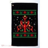 Lobster Christmas Ornat Tree Funny Xmas Gift Ugly Sweater Cool Gift Golf Towel thumb 0