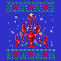 Lobster Christmas Ornat Tree Funny Xmas Gift Ugly Sweater Cool Gift Mousepad thumb 1
