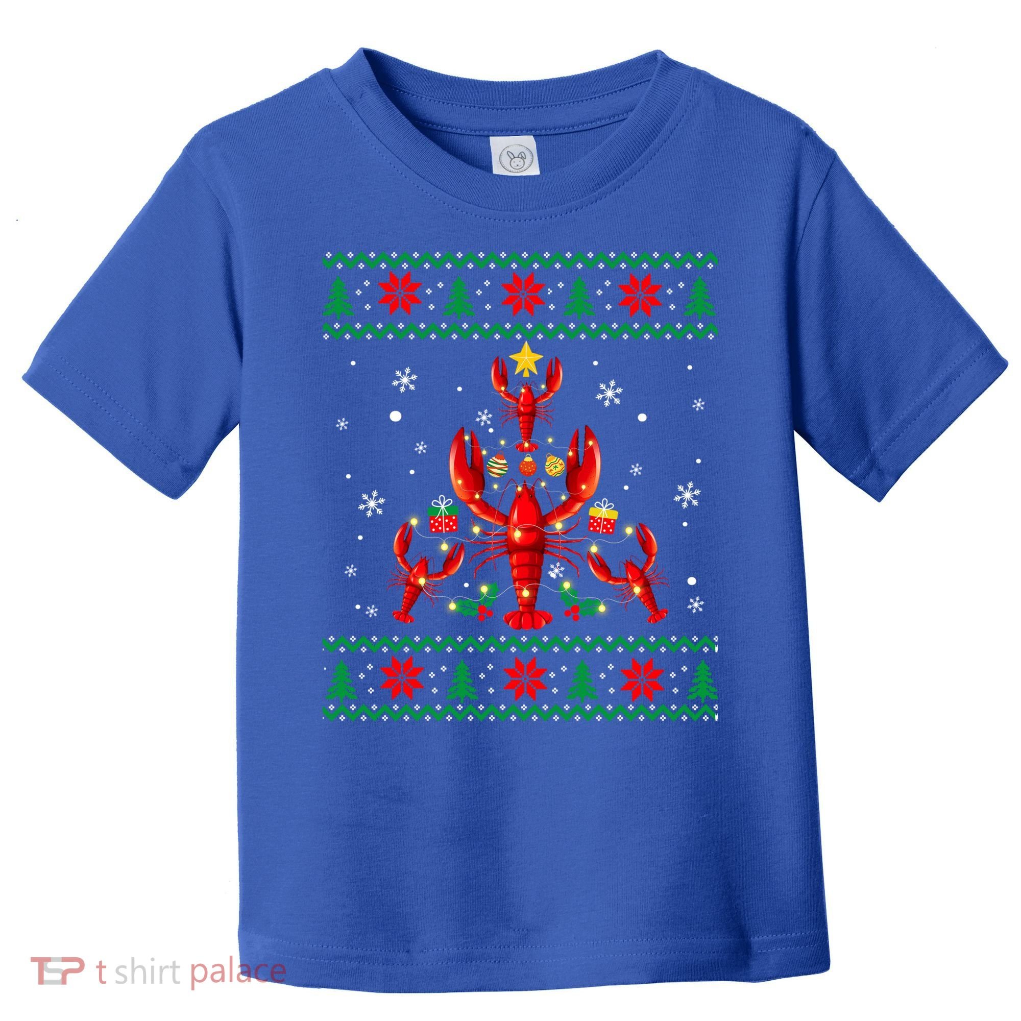Lobster Christmas Ornat Tree Funny Xmas Gift Ugly Sweater Cool Gift Toddler T-Shirt