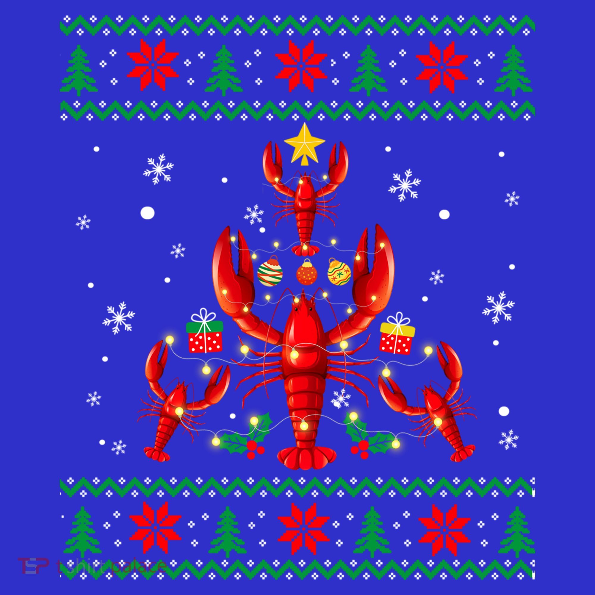 Lobster Christmas Ornat Tree Funny Xmas Gift Ugly Sweater Cool Gift Visor