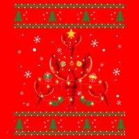 Lobster Christmas Ornat Tree Funny Xmas Gift Ugly Sweater Cool Gift Santa Hat thumb 1