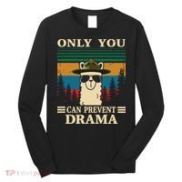 Llama Camping Only You Can Prevent Drama Gifts Men Women Long Sleeve Shirt thumb 0