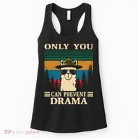 Llama Camping Only You Can Prevent Drama Gifts Men Women Women's Tank Top thumb 0