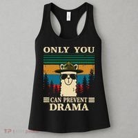 Llama Camping Only You Can Prevent Drama Gifts Men Women Women's Tank Top thumb 3