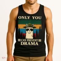 Llama Camping Only You Can Prevent Drama Gifts Men Women Tank Top thumb 3