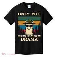 Llama Camping Only You Can Prevent Drama Gifts Men Women Kids T-Shirt thumb 0
