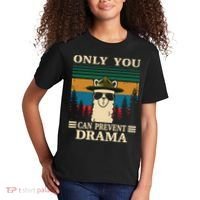 Llama Camping Only You Can Prevent Drama Gifts Men Women Kids T-Shirt thumb 2