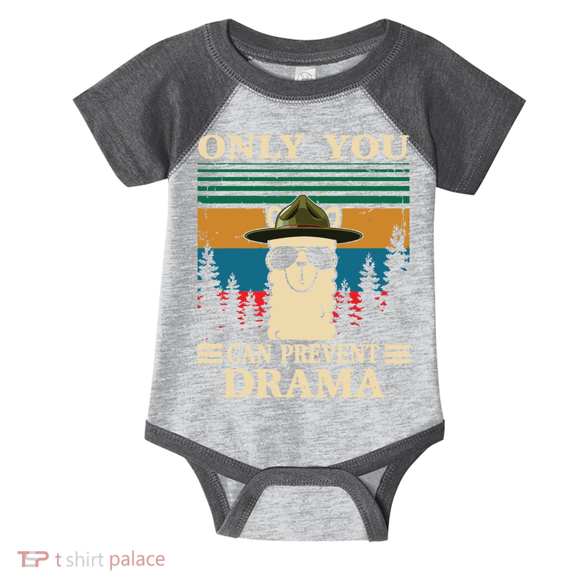 Llama Camping Only You Can Prevent Drama Gifts Men Women Infant Baby Jersey Bodysuit