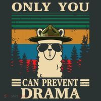 Llama Camping Only You Can Prevent Drama Gifts Men Women Infant Baby Jersey Bodysuit thumb 2