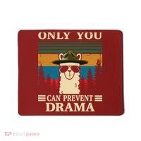 Llama Camping Only You Can Prevent Drama Gifts Men Women Mousepad thumb 0