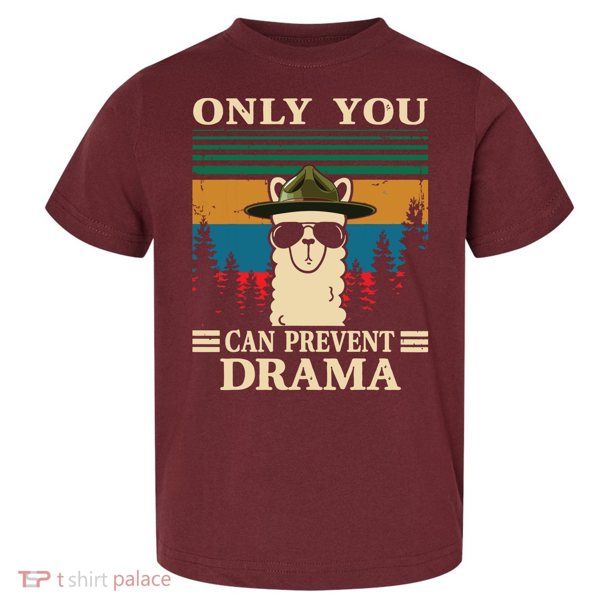 Llama Camping Only You Can Prevent Drama Gifts Men Women Toddler T-Shirt