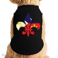 Louisiana Cajun Proud Acadiana Flag Distressed Fleur Doggie Tank thumb 0