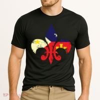 Louisiana Cajun Proud Acadiana Flag Distressed Fleur Cooling Performance Crew T-Shirt thumb 2