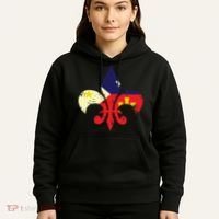 Louisiana Cajun Proud Acadiana Flag Distressed Fleur Hoodie thumb 5