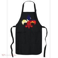 Louisiana Cajun Proud Acadiana Flag Distressed Fleur Apron thumb 0