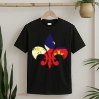 Louisiana Cajun Proud Acadiana Flag Distressed Fleur T-Shirt thumb 2