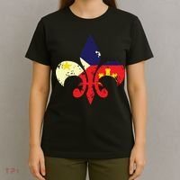 Louisiana Cajun Proud Acadiana Flag Distressed Fleur T-Shirt thumb 4