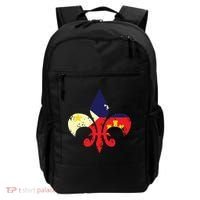 Louisiana Cajun Proud Acadiana Flag Distressed Fleur Backpack thumb 0