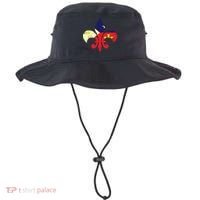 Louisiana Cajun Proud Acadiana Flag Distressed Fleur Bucket Hat thumb 0