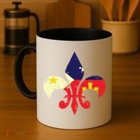Louisiana Cajun Proud Acadiana Flag Distressed Fleur Coffee Mug thumb 4