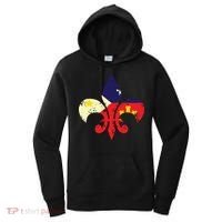 Louisiana Cajun Proud Acadiana Flag Distressed Fleur Women's Hoodie thumb 0
