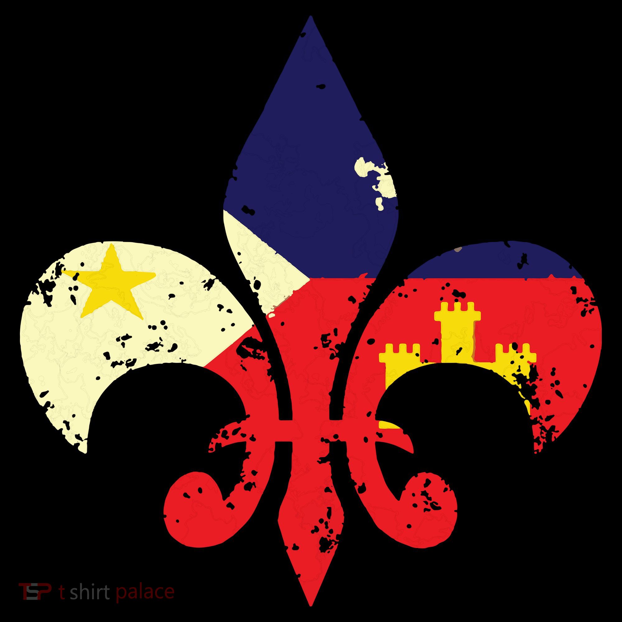 Louisiana Cajun Proud Acadiana Flag Distressed Fleur 16oz Travel Tumbler