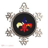 Louisiana Cajun Proud Acadiana Flag Distressed Fleur Ornament thumb 0