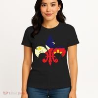 Louisiana Cajun Proud Acadiana Flag Distressed Fleur Women's T-Shirt thumb 4