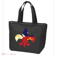 Louisiana Cajun Proud Acadiana Flag Distressed Fleur Tote Bag thumb 3