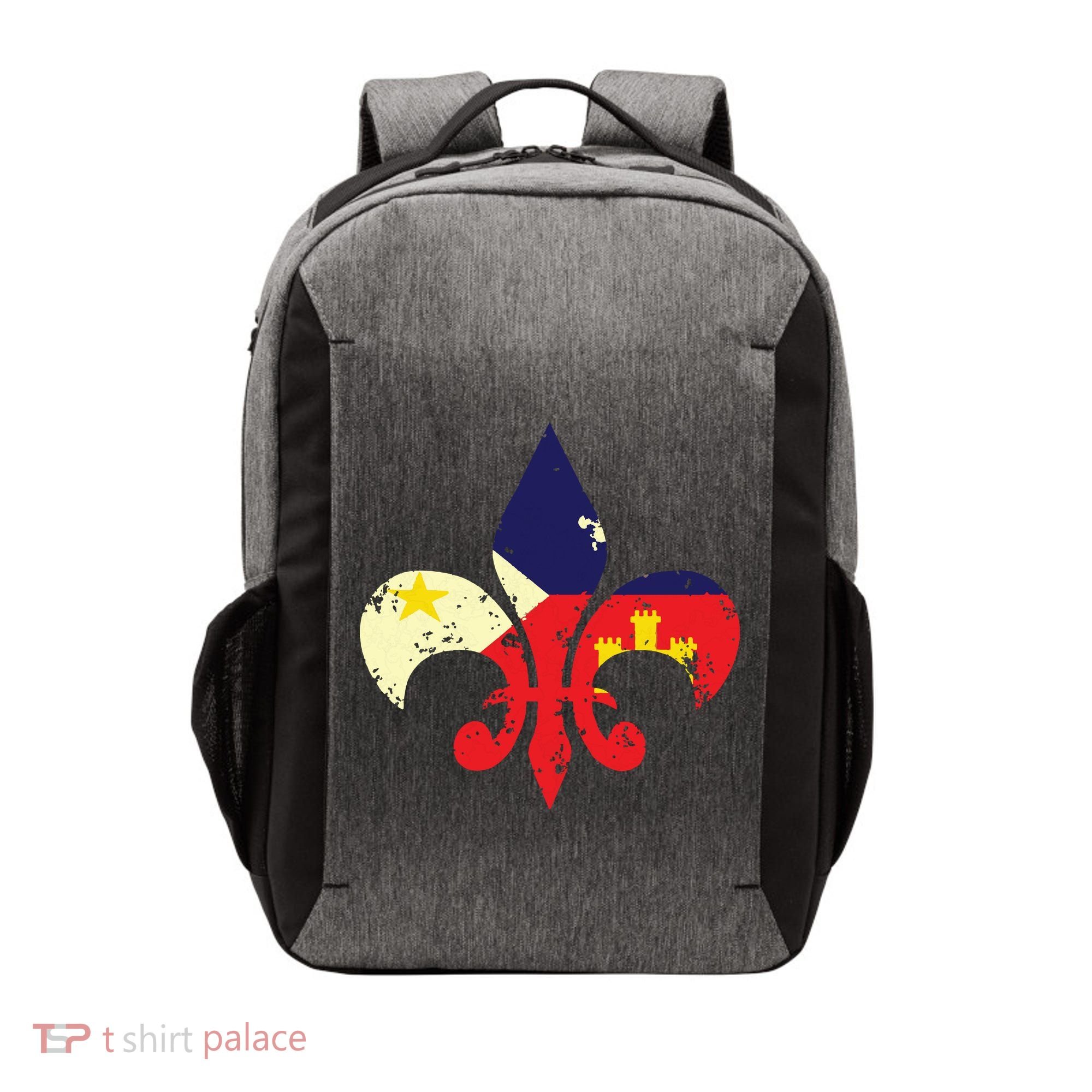 Louisiana Cajun Proud Acadiana Flag Distressed Fleur Vector Backpack