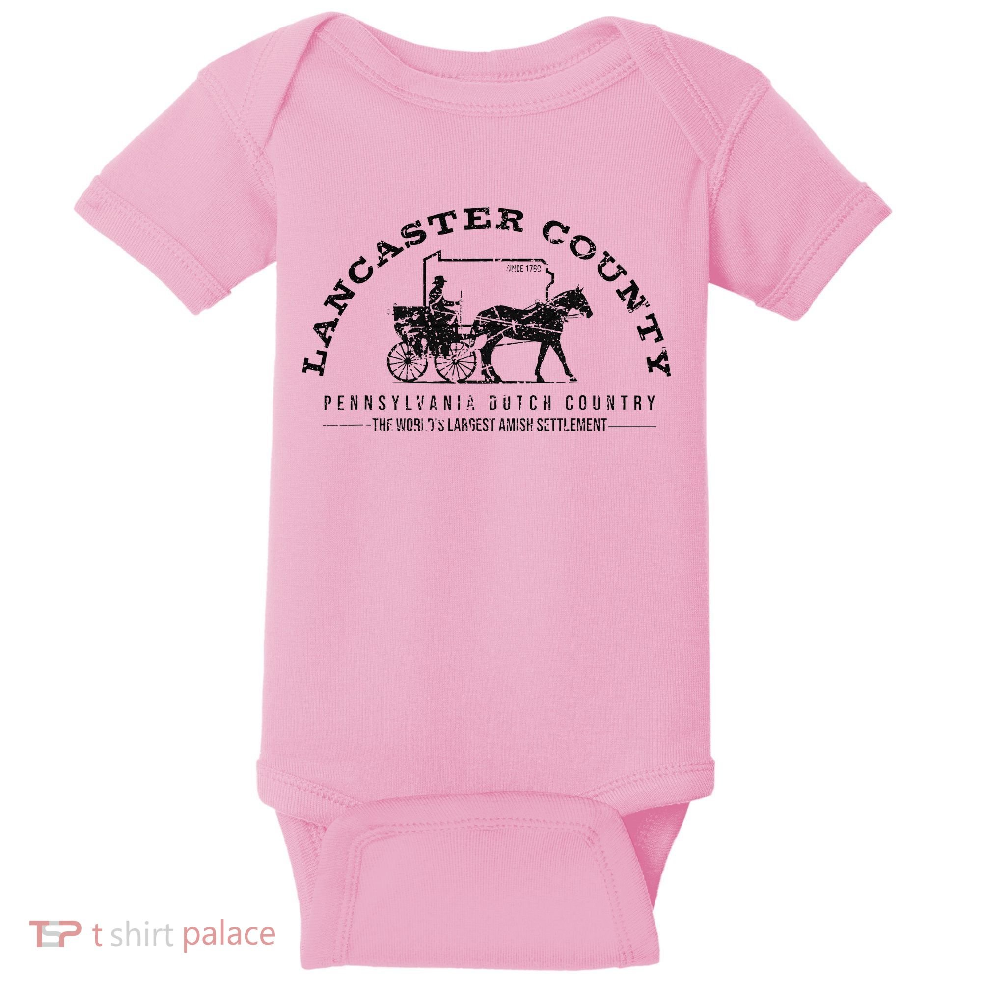 Lancaster County Pennsylvania Amish Settlement Est 1760 Baby Bodysuit
