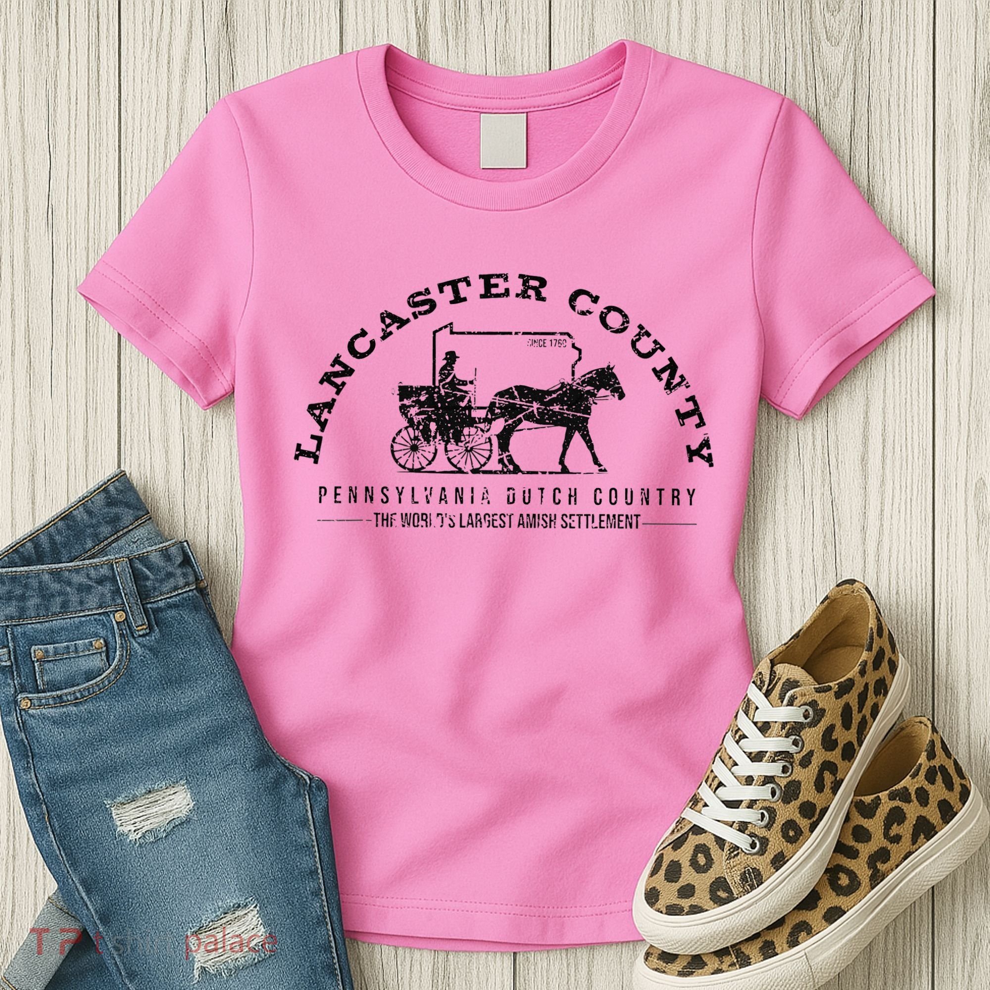Lancaster County Pennsylvania Amish Settlement Est 1760 Women's T-Shirt