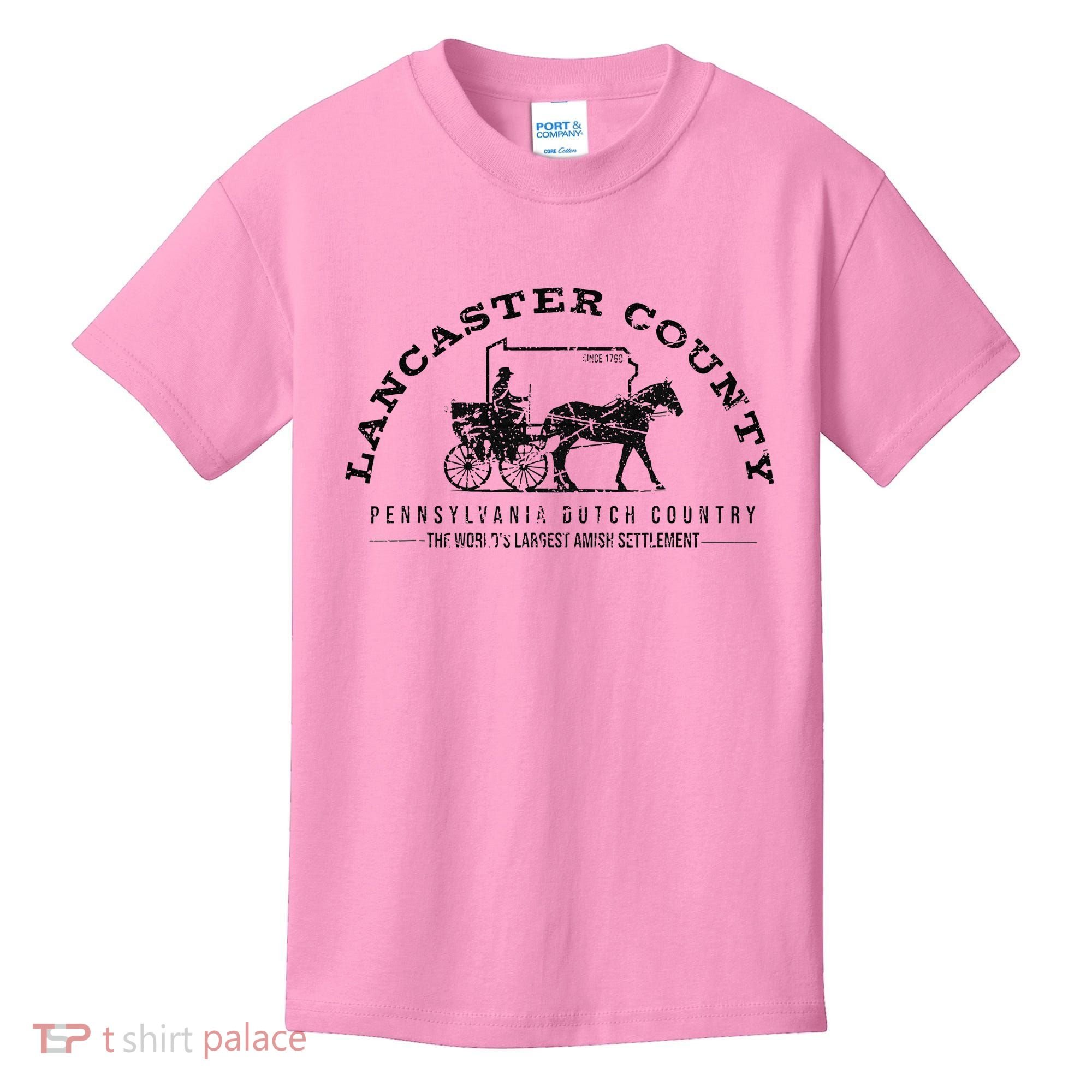 Lancaster County Pennsylvania Amish Settlement Est 1760 Kids T-Shirt