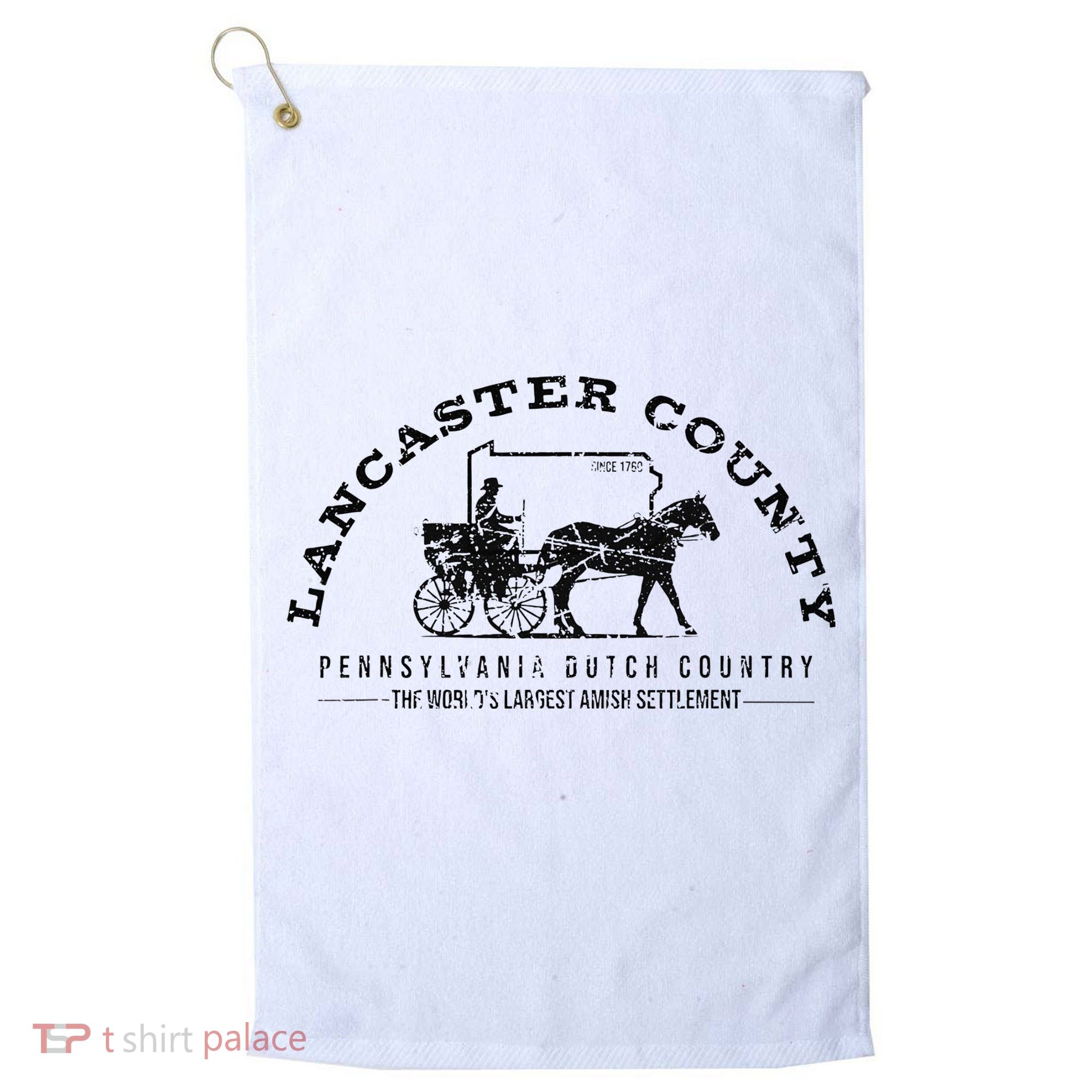 Lancaster County Pennsylvania Amish Settlement Est 1760 Golf Towel