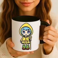 Luce Catholic Pilgrim Anime Mascot Of The 2025 Jubilee Coffee Mug thumb 3