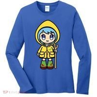 Luce Catholic Pilgrim Anime Mascot Of The 2025 Jubilee Women's Long Sleeve Shirt thumb 0