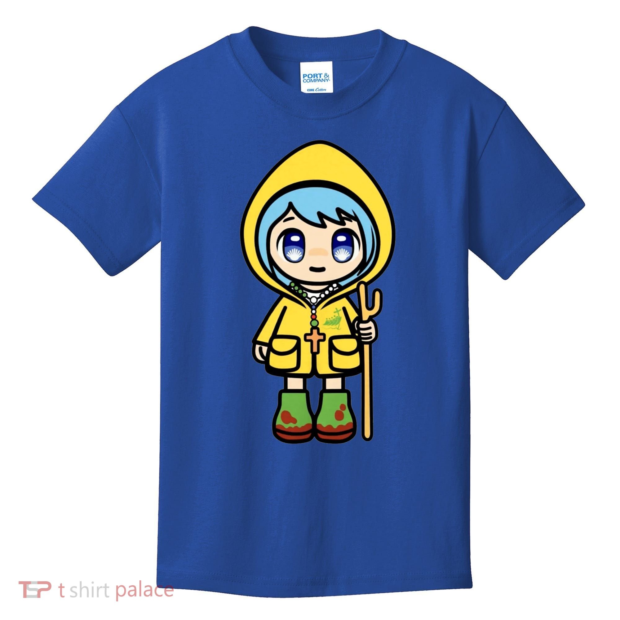 Luce Catholic Pilgrim Anime Mascot Of The 2025 Jubilee Kids T-Shirt