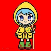 Luce Catholic Pilgrim Anime Mascot Of The 2025 Jubilee Santa Hat thumb 1